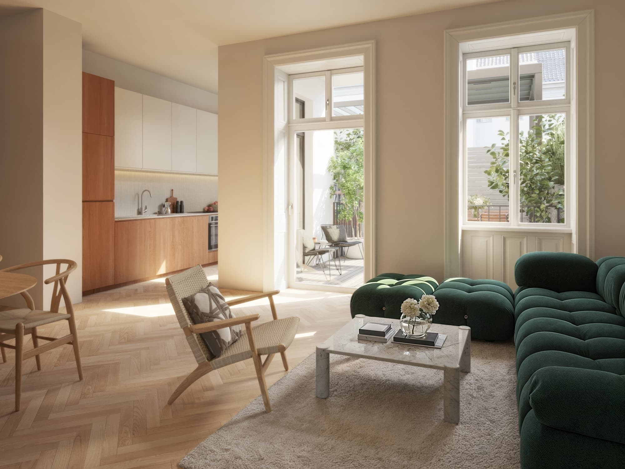 Altbauwohnung mit Terrasse im Erstbezug - CHIC and BRICK - Holochergasse 9 Altbauwohnung mit Terrasse im Erstbezug - CHIC and BRICK - Holochergasse 9